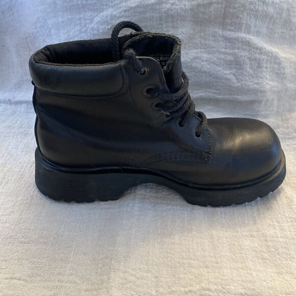 Vintage Doc Dr Martens Hiking Boots Men’s Size 6 Black DM’s Made In England 8732 main image 4